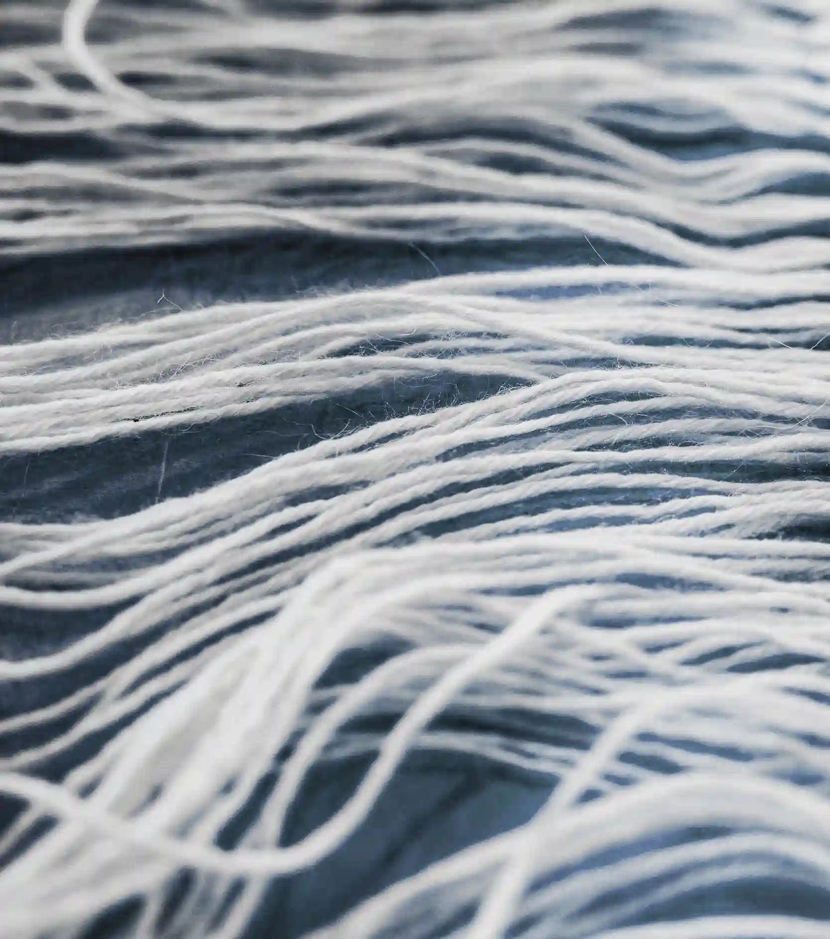 Mohair azzurro lavorato